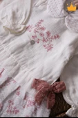 Babydola Müslin Kız Bebek Bayramlık Uzun Kollu Elbise 15178 - 3