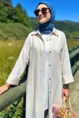 İndigo Çizgili Natural Kap - 2