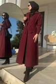 Asmin Kaşe Kaban Bordo - 5
