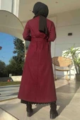Asmin Kaşe Kaban Bordo - 3