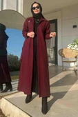 Asmin Kaşe Kaban Bordo - 7
