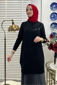 Bilge Triko Tunik Siyah - 3