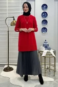 Bilge Kırmızı Triko Tunik - 1