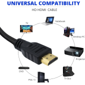 3 Metre HDMI Kablo 4k Yüksek Kalite Görüntü Full HD PVC Hdmi Kablosu - 3