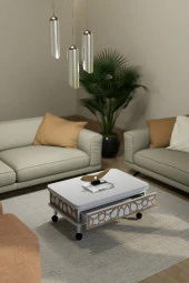 kolexonline Lisa Orta Sehpa Çekmeceli Tekerli Akıllı Masa Beyaz Sehpa Beyaz Orta Sehpa Beyaz Renk thumbnail 1