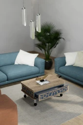 kolexonline Lisa Tekerli Sihirli Sehpa Akıllı Masa Yemek Masası Çekmeceli Antrasit Renk thumbnail 1