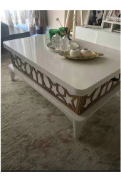 kolexonline Rosa Orta Sehpa Çekmeceli Akıllı Masa Beyaz Sehpa Beyaz Orta Sehpa Beyaz Renk thumbnail 3