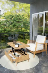 kolexonline Berlin Akıllı Orta Sehpa Akıllı Masa Çekmeceli Çam Renk thumbnail 4