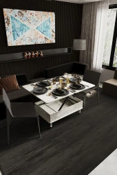 kolexonline Nino Akıllı Sehpa Tekerli Ayaklı Yemek Masası Çalışma Masası Antik Beyaz Renk thumbnail 2