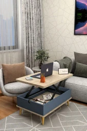 kolexonline Desensiz 3 Kademeli Akıllı Sihirli Sehpa Alaska Antrasit Renk thumbnail 3