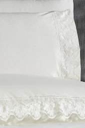 Fransız Dantelli Neriman Çeyizlik Nevresim Takımı Krem thumbnail 3