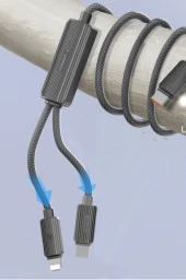 Peeq Earldom EC-IC01 1.2M Type-C ve Lightning 2in1 PD Hızlı Şarj Kablosu - 3