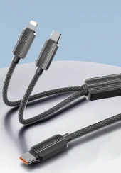 Peeq Earldom EC-IC01 1.2M Type-C ve Lightning 2in1 PD Hızlı Şarj Kablosu - 4