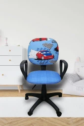 Çocuk Oyun Faaliyet Ofis Sandalyesi Koltuğu Arabalı - 1