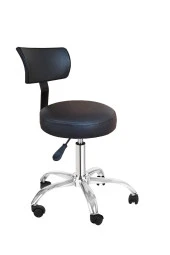 Depolife Çocuk Odası Çalışma Taburesi Metal Ayak Tekerlekli Döner Sırt Dayamalı Ofis Çalışma Koltuğu thumbnail 1