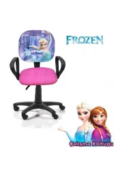 Depolife Karlar Ülkesi Frozen Ofis Çalışma Faliyet Koltuğu Çocuk Odası Ders Sandalyesi Yükseklik Ayarlı Döner - 1