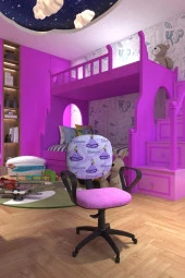 Depolife Çocuk Odası Ders Çalışma Ofis Koltuğu Amortisörlü Tekerlekli Faaliyet Sekreter Bilgisayar Sandalyesi - 2