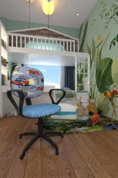 Depolife Çocuk Odası Ders Çalışma Ofis Koltuğu Amortisörlü Tekerlekli Faaliyet Sekreter Bilgisayar Sandalyesi - 2