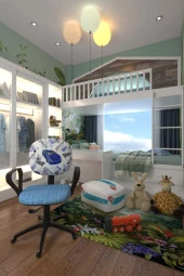 Depolife Çocuk Odası Ders Çalışma Ofis Koltuğu Amortisörlü Tekerlekli Faaliyet Sekreter Bilgisayar Sandalyesi - 3