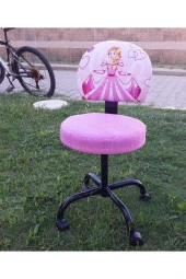 Depolife Prenses Sindirella Desenli Çocuk Ders Çalışma Oyun Faliyet Koltuğu Çocuk Odası Için Koltuk Pembe - 2