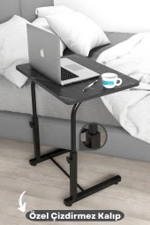 Depolife Yükseklik Ayarlı Laptop Sehpası Kahvaltı Ders Çalışma Bilgisayar Ofis Yemek Çocuk Masası Metal Ayak - 1