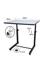 Depolife Ders Çalışma Notebook Laptop Masası Boyu Ayarlanabilir Çekyat Sehpası 60x44cm Öğrenci Ders Faliyet thumbnail 3