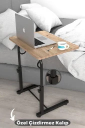 Depolife Eğim Yükseklik Ayarlı Laptop Sehpası Kahvaltı Ders Çalışma Bilgisayar Ofis Yemek Masası Metal Ayak thumbnail 2