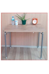 Depolife Pratik Katlanır Ayak Mutfak Yemek Masası Balkon Ders Çalışma Piknik Masa 60x80cm Ceviz - 1