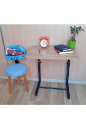 Ralli Araba Desenli Ilk Okul Çocuk Ders Çalışma Faliyet Sandalye Masa Takımı Çocuk Odası Seti Mavi - 2