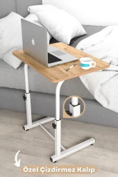 Depolife Yükseklik Ayarlı Laptop Sehpası Kahvaltı Ders Çalışma Bilgisayar Ofis Yemek Çocuk Masası Metal Ayak - 3