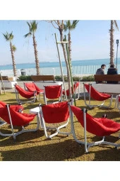 Depolife Elit Koltuk Metal Iskeletli Puf Tv Balkon Bahçe Kafe Koltuğu Rahat Relax - 2