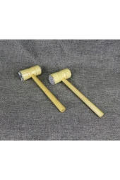 Depolife Zeytin Kırma Tokmağı Et Dövme Çekiç Tokmağı Dalgalı Alüminyum Ağızlı Ahşap Tokmak - 3