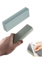 Depolife Bileme Taşı Çift Kumlu Bıçak Satır Nacak Balta Bileme Taşı 20cm - 1