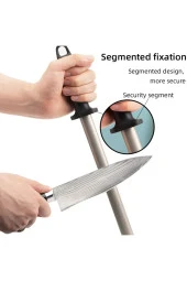 Bıçak Satır Nacak Bileme Yassı Masat Paslanmaz Krom Oval 37cm - 2