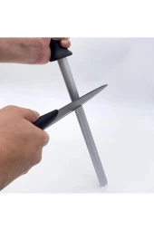 Bıçak Satır Nacak Bileme Yassı Masat Paslanmaz Krom Oval 37cm - 3