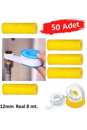 Teflon Sızdırmazlık Bandı Sıhhi Tesisatcı Boru Montaj Bandı Paso Teflonu 50 Adet Ptfe Bant - 1