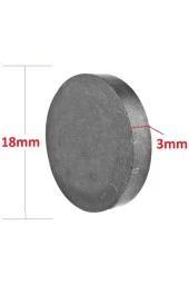 Depolife Mıknatıs Silindir Magnet 18x3mm 15 Adet Ferrit Mıknatıs Oxıt Ferrit Magnet - 1