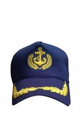 Depolife Unisex Lacivert Nakışlı Şapka - 1