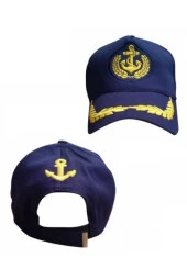 Depolife Unisex Lacivert Nakışlı Şapka - 3