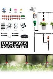 Depolife Damlama Sulama Hortum Seti 20mt hortum boru nozul ve boru bağlantı aparatları fidan bitki bahçe - 1
