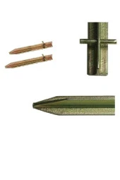 Depolife Kamp Çadırı Kazığı Çelik T Profil Zemin Çivisi 250mm Metal Çadır Kazığı 2li Galveniz Kazık - 3