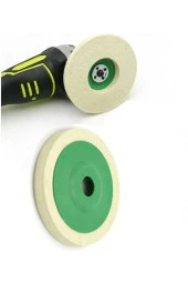 Depolife 115mm Koyun Yünü Keçe Disk Naturel Yün Keçe Polisaj Parlatma Avuç Taşlama Uyumlu - 1