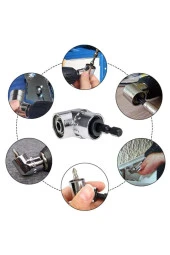 Depolife Köşe Vidalama Delme Kör Nokta Aparatı 1/4 Hex Matkap Adaptörü Kısa Kuyruk Altıgen Bits Girişli thumbnail 3