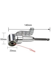 Depolife Köşe Vidalama Delme Kör Nokta Aparatı 1/4 Hex Matkap Adaptörü Uzun Kuyruk Altıgen Bits Girişli thumbnail 3