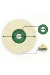 Depolife 115mm Koyun Yünü Keçe Disk Naturel Yün Keçe Polisaj Parlatma Avuç Taşlama Uyumlu - 3