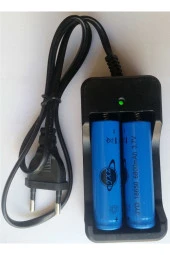 Depolife 18650 Pil 2li Şarj Cihazı Seti 18650 3.7v Lion 3800 Mah Pil Kordonlu Led Gösterge Şarj Seti - 2