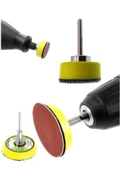 Depolife Dremel Tarzı Mini Kalıpcı Vız Vız Için 5cm ve 2.5cm Cırtlı Zımpara Pedi Zımpara Tabanı seti 4 parça - 1
