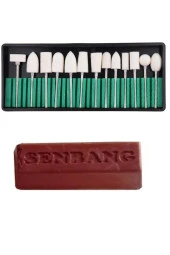 Depolife Dremel Benzeri Gravür Makinaları Kuyumcu Mücevher Parlatma Polisaj Pastası Balmumu 12 Parça Keçe Set thumbnail 1