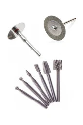 Depolife Dremel Proxxon Banco Grinder Uyumlu Ahşap Oyma Elmas Kesici Mini Kesici 10lu Hobi Seti - 1