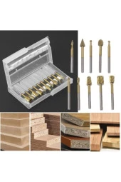 Vb Gravür Ahşap Oyma Ve Şekillendirici Uç Seti(titanyum Kaplama-10 Adet) - 3